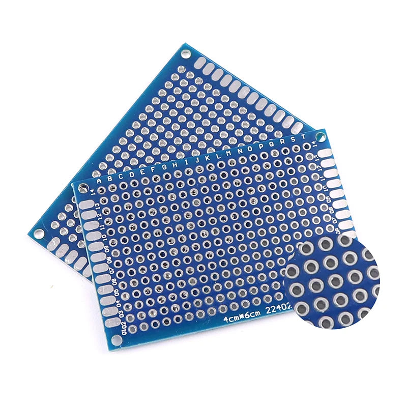 5 10PCS PCB Board Prototype Board Blue 2x8 3x7 4x6 5x7 7x9cm Double Sided