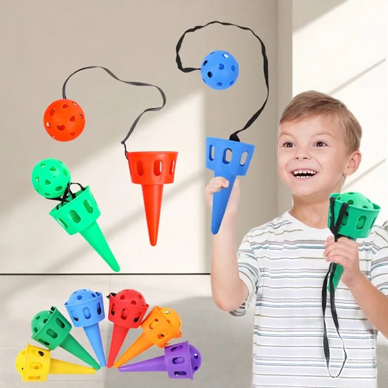 Throwing Catching Game Set Receiving Ball Sensor Trainer Outdoor Toy Children