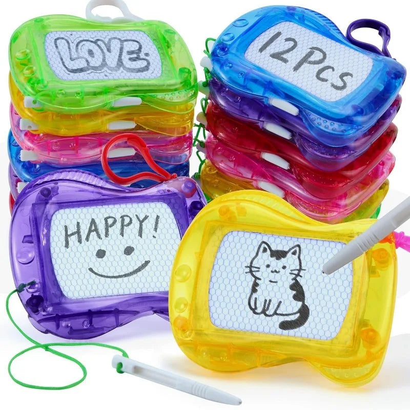 12 Pcs Mini Magnetic Drawing Board Erasable Set