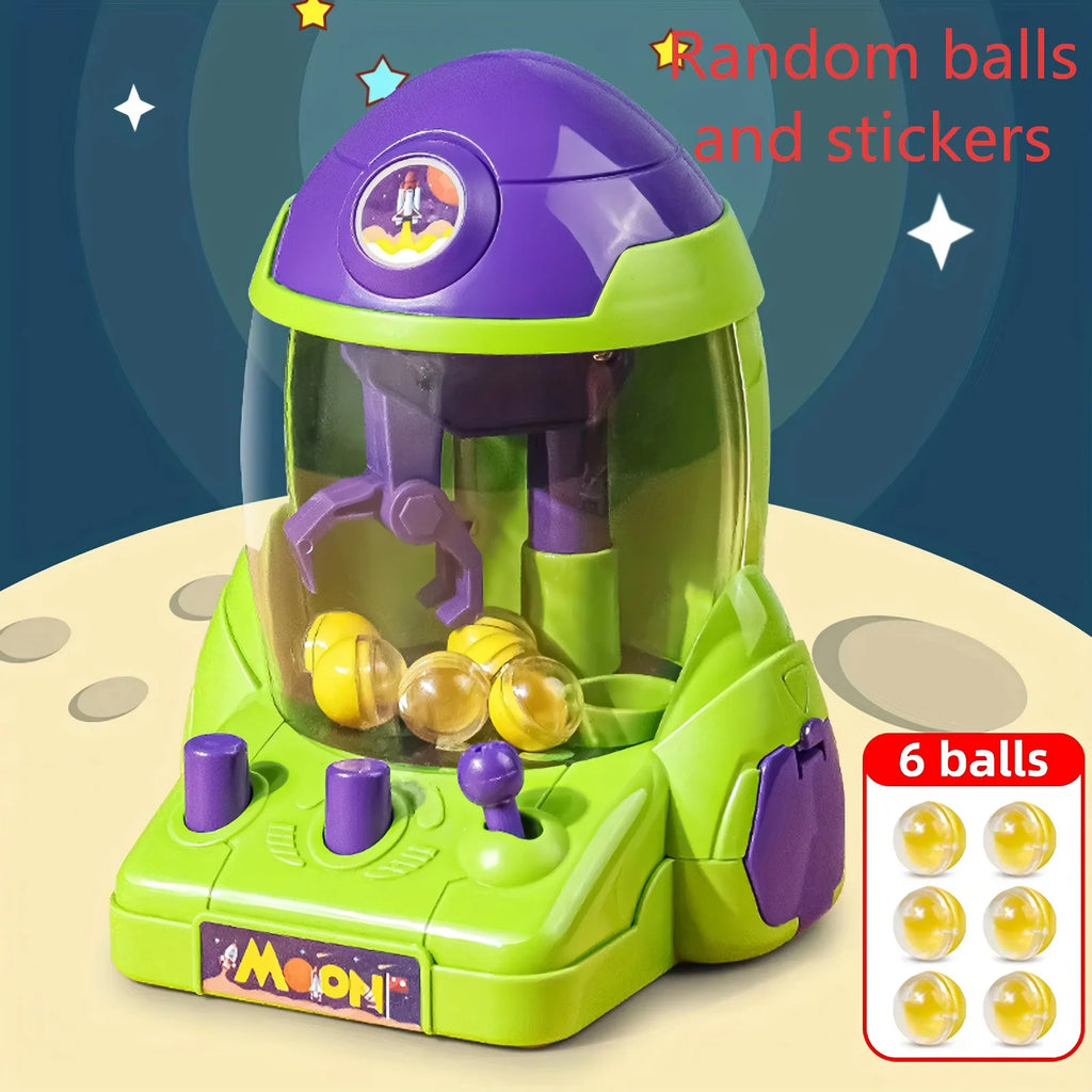 Mini Space Rocket Claw Machine Ball Grabber Toy Boys Girls Educational Game
