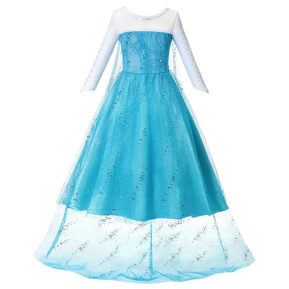 Elsa Anna Princess Costume Girls Frozen Style