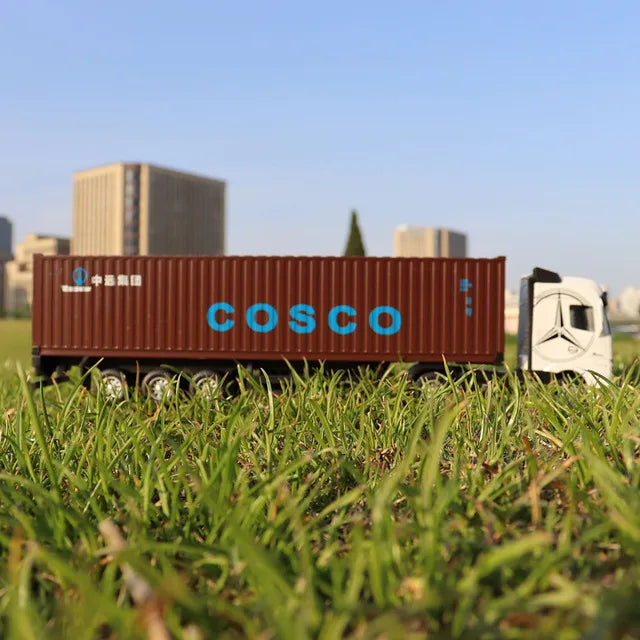 1 50 Simulation Large Truck Toy Car Model Alloy Diecast Transport Container