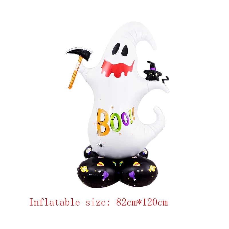 1set Giant Stand Pedestal Halloween Party Balloons Ghost Skull Pumpkin Tree