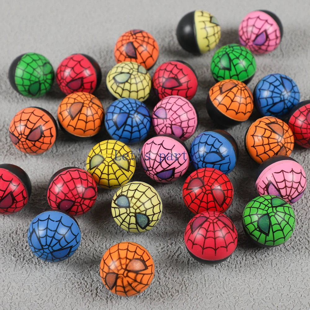 10Pcs Funny Spider Bouncy Ball Jumping Ball Outdoor Toys Birthday Party Favors