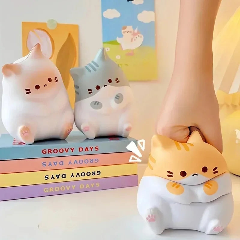 Adorable Cat Squeeze Toy Soft PU Rebound