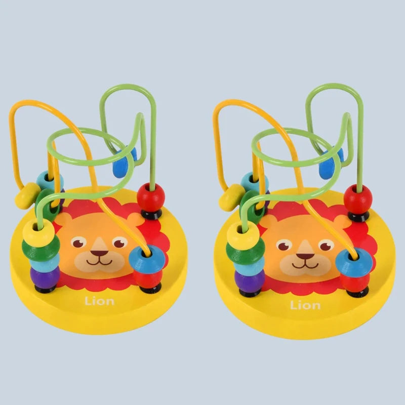 Colorful Wooden Roller Coaster Toy Educational