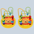 Colorful Wooden Roller Coaster Educational Circle Toy Preschool Learning Bead