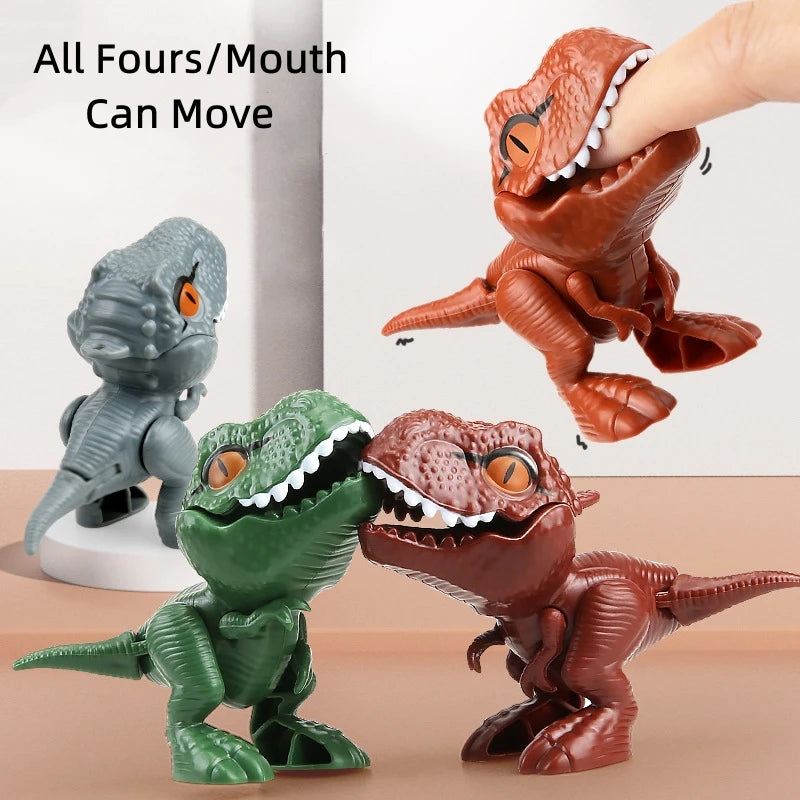 Jurassic Finger Dinosaur Triceratops Tyrannosaurus Model Toys Kids Creative