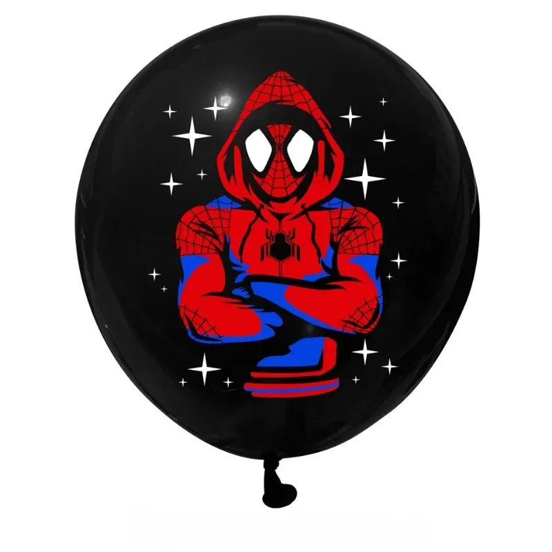 12pcs Cartoon Spider Theme Latex Balloons Kids Party