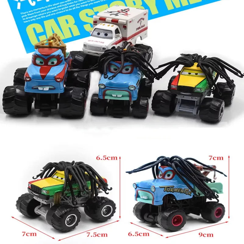 Pixar Cars Mater Lightning McQueen Jackson Storm Big Wheel Offroad Vehicle