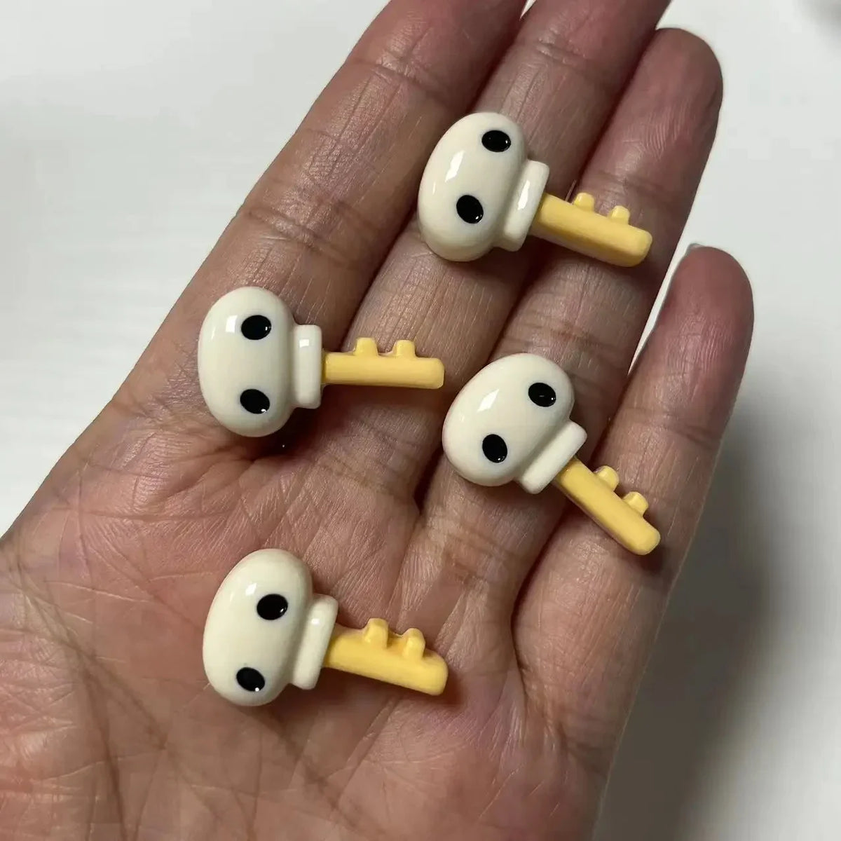 10pcs Macaron Color Skull Bow Skeleton Resin Handmade