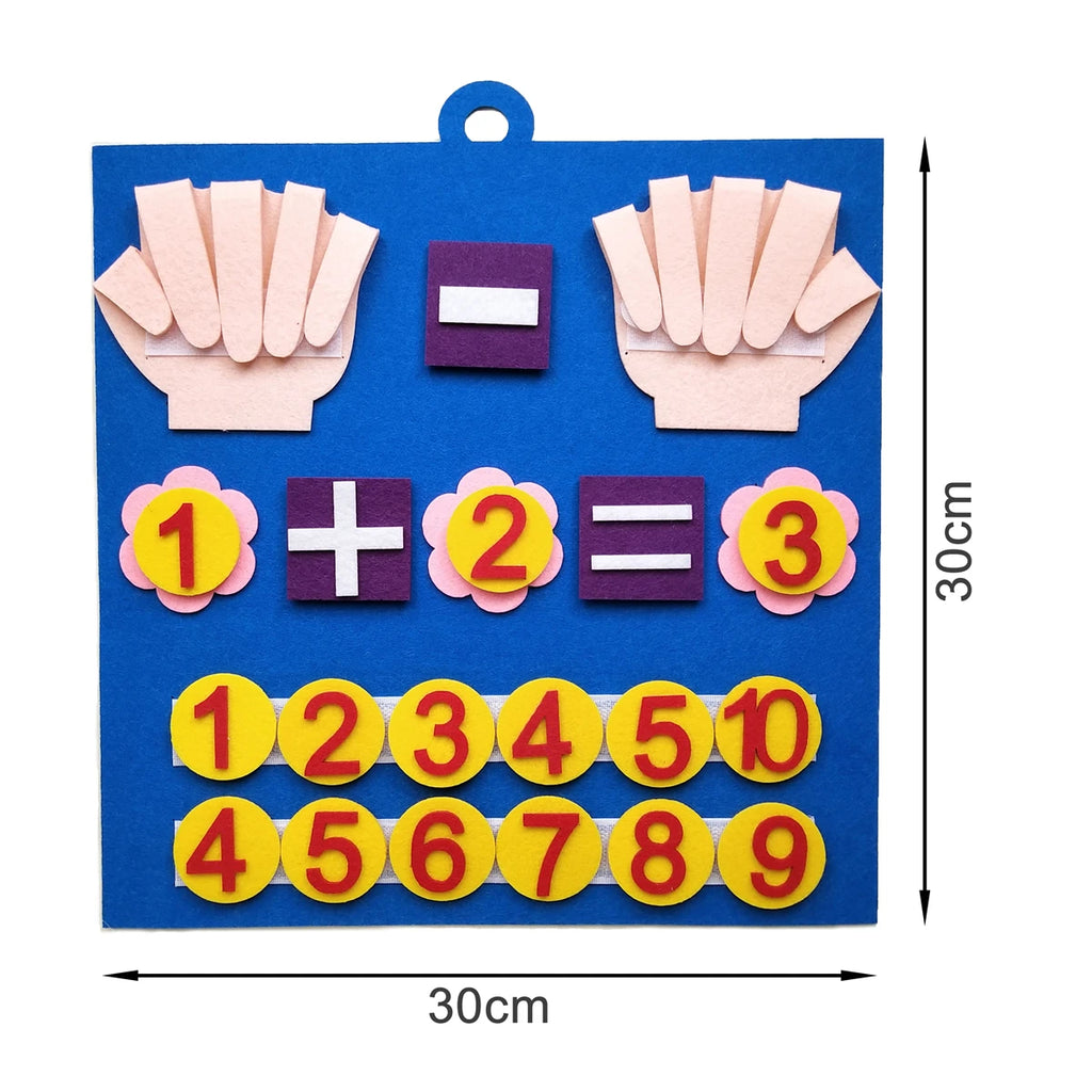 Toddler Montessori Toys Felt Finger Numbers Math Toy Children Counting Early