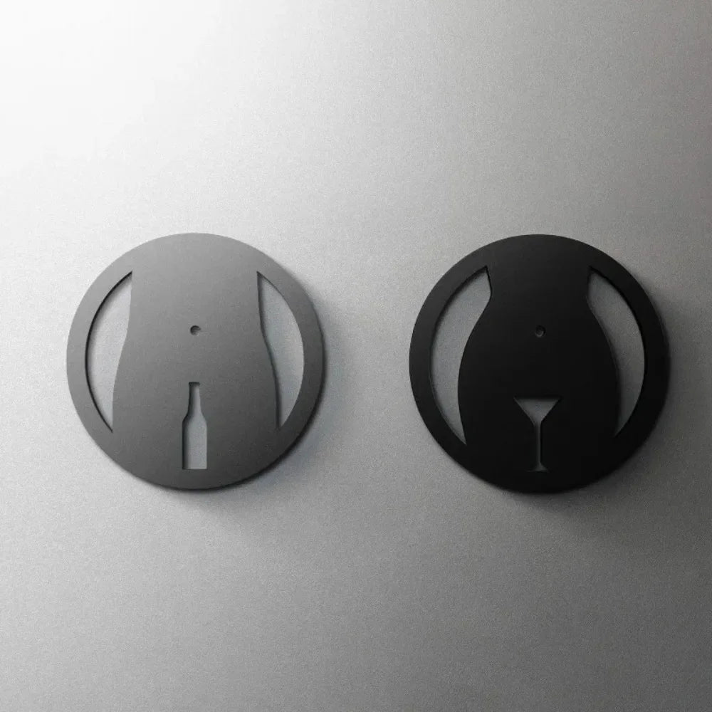 CIFBUY Acrylic 3D WC Toilet Door Sign Modern Self-Adhesive Salon Restaurant