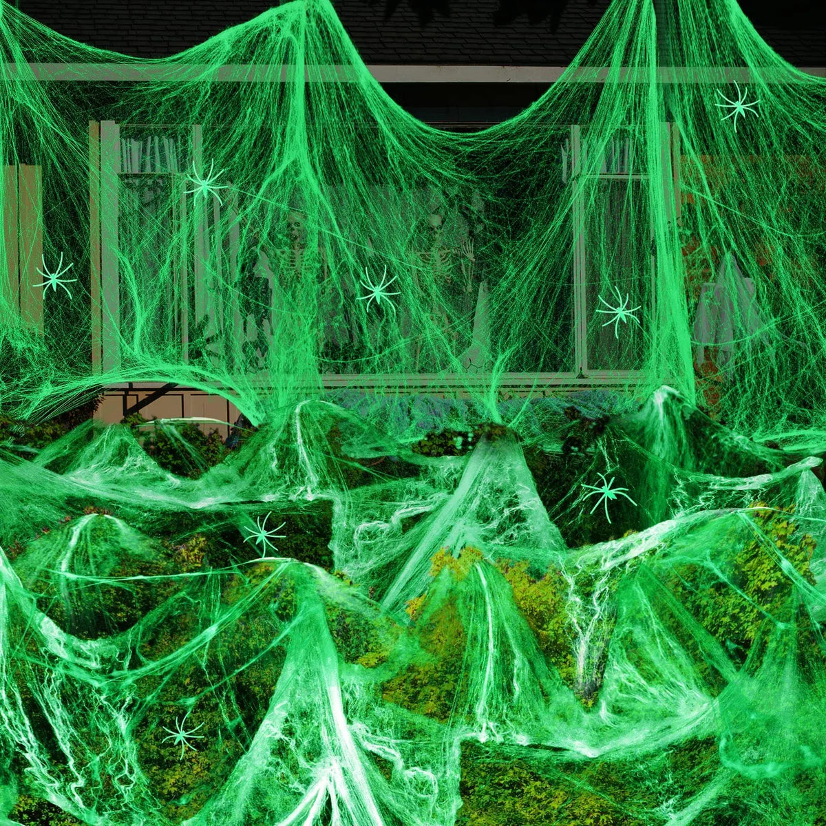 Halloween Glow Spider Web Creepy Decor