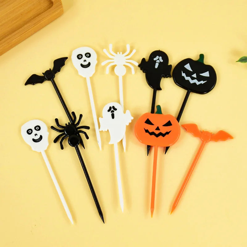 20/50Pcs Halloween Toothpicks DIY Cupcake Topper