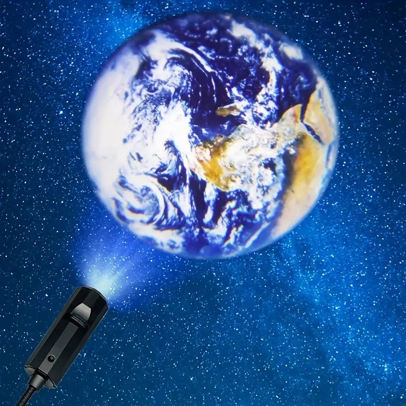 USB Ceiling Moon Earth Projection Atmosphere Light Starry Sky Lamp Bedroom