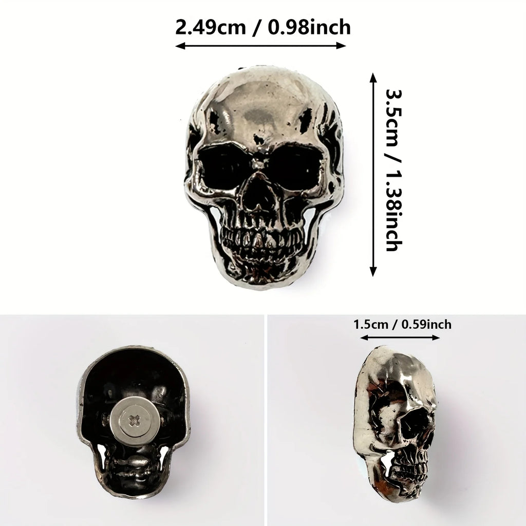 6Pcs Gothic Skull Stainless Steel Refrigerator Magnets