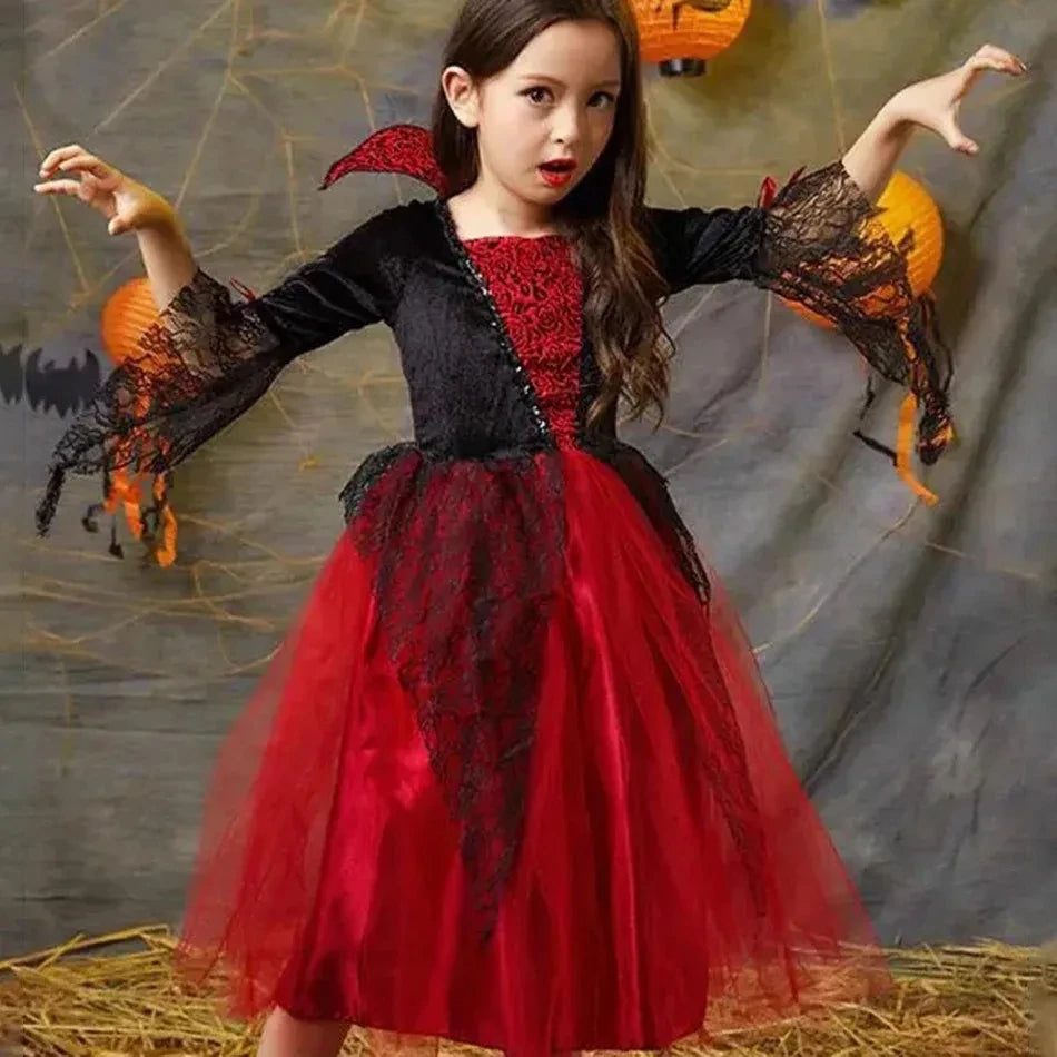 Halloween Girl Cosplay Vampire Dress Costume