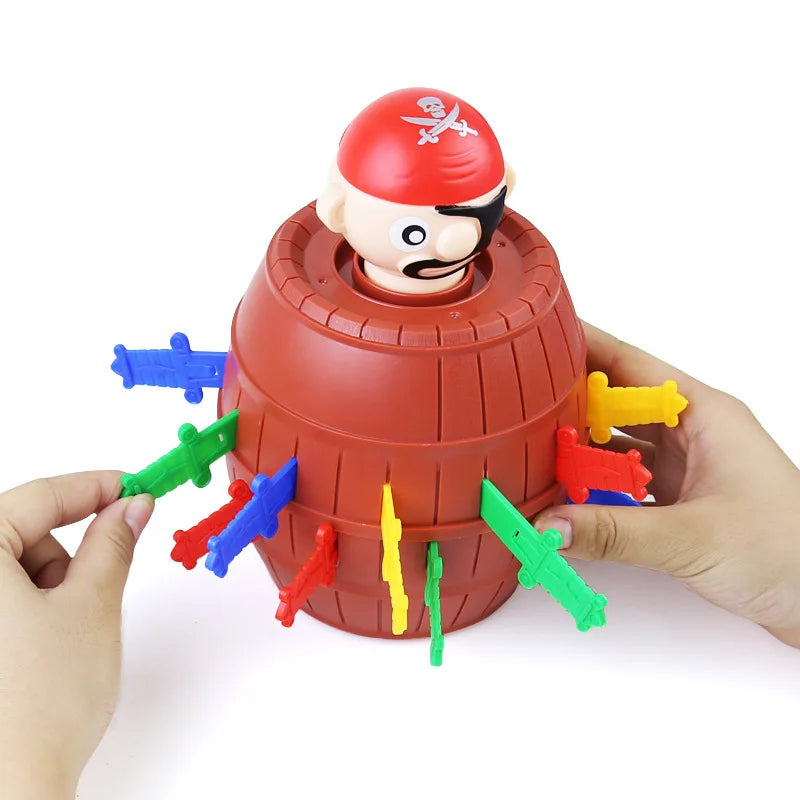 New Funny Pirate Barrel Toys Lucky Game Jumping Pirates Bucket Sword Stab