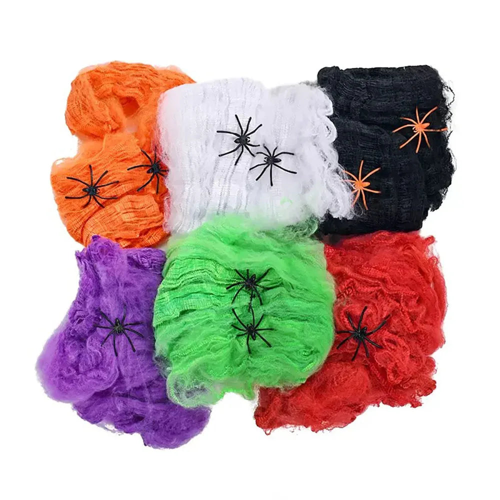Halloween Glow Spider Web Glowing Creepy Decoration