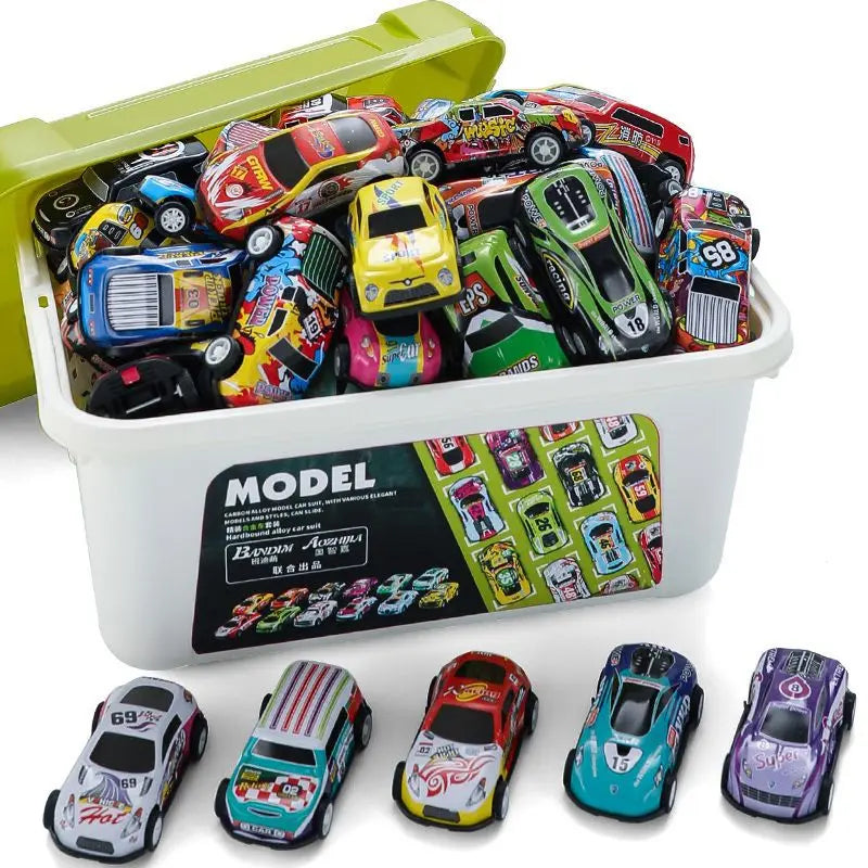 20 30 50Pcs Mini Car Set Inertia Vehicles