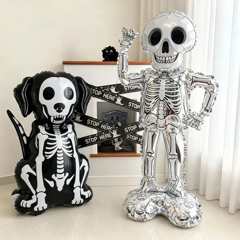 2026 New Halloween Ghost Skeleton Dog Cat Foil Ballons Halloween Festival