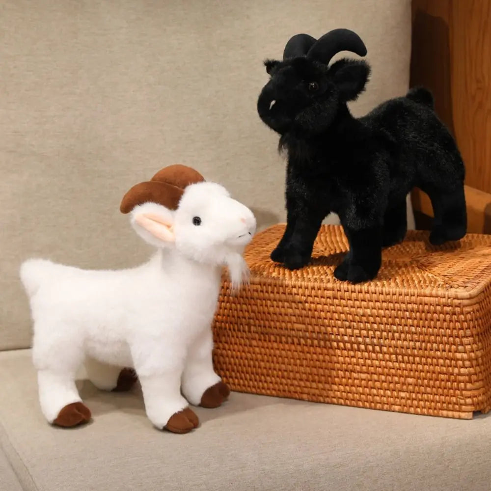 Cute 18 30cm Baby Goat Plush Doll PP Cotton Horned Sheep Doll Toys Soft
