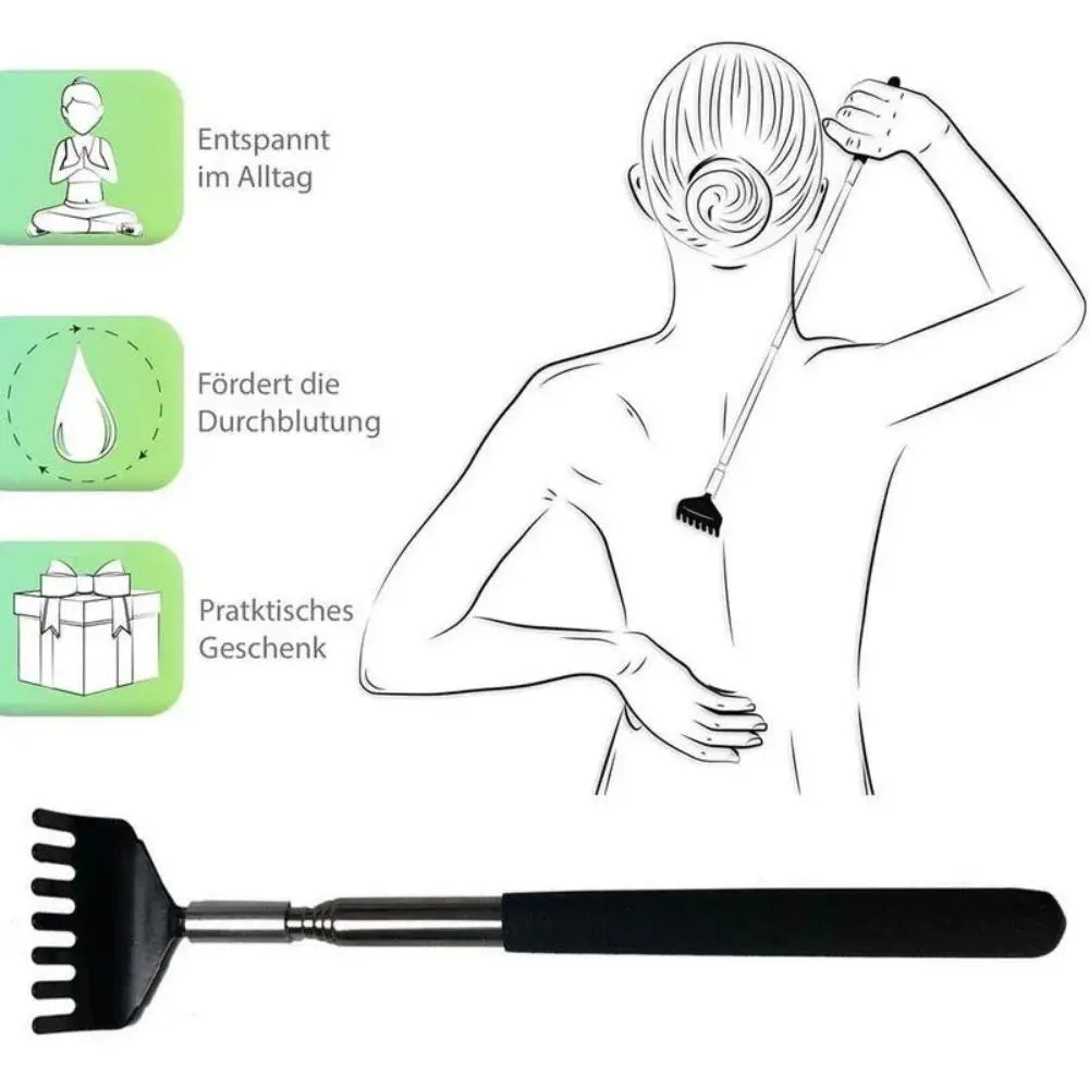 Telescopic Back Scratcher Tool Metal Stainless Steel