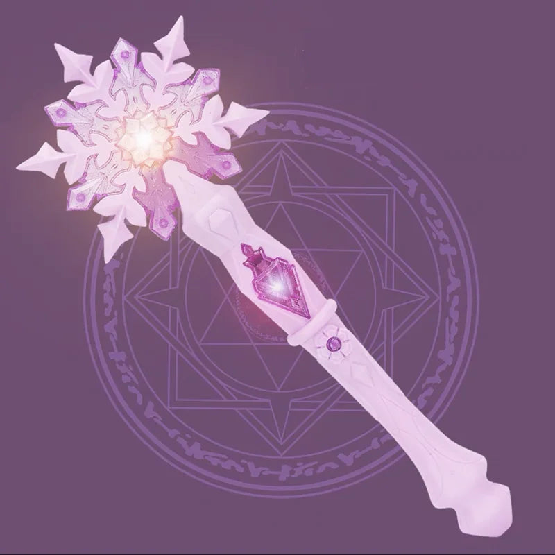 Princess Snow Wand Toy Interactive Glowing Light Stick