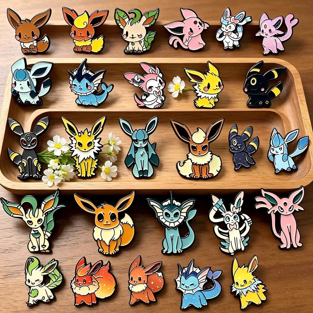 9pcs Kawaii Cartoon Elf Monster Character Brooch Badges Fashion Jewelry Bag