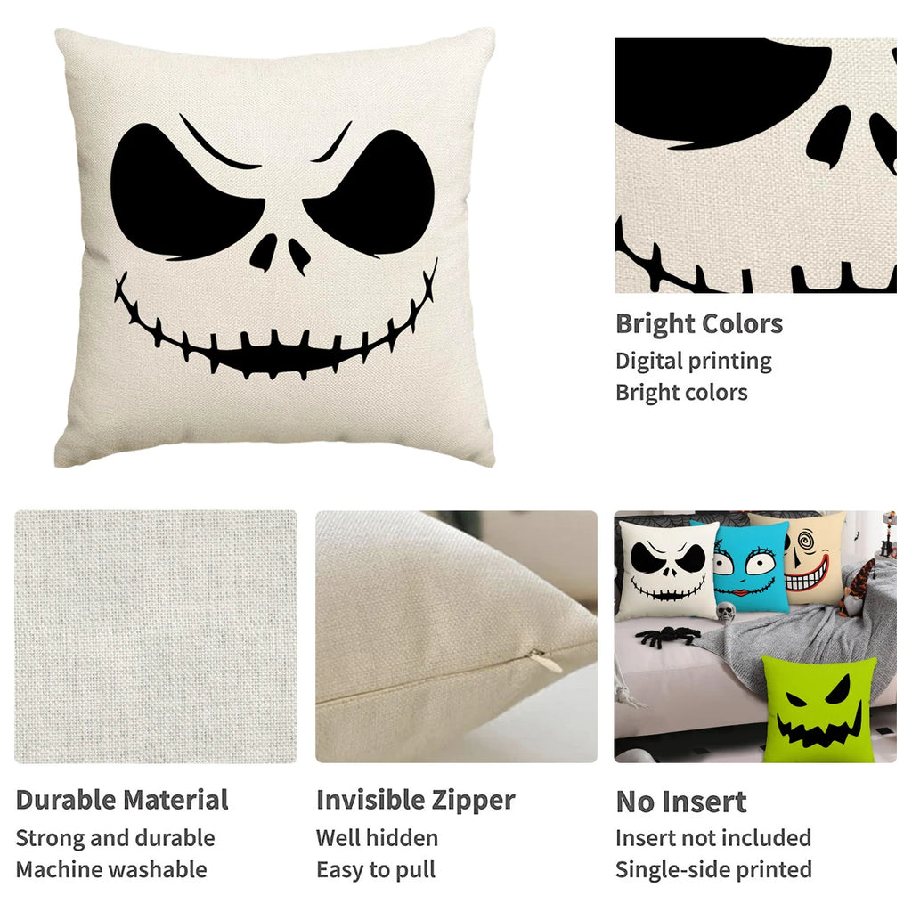 1pc/4pcs Halloween Pillow Cover Horror Home Decoration