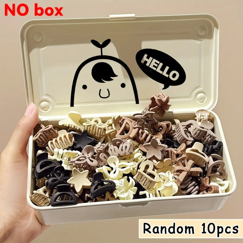 5 10 20 30pcs Beige Mixed Pack Small Clips Cute Girl Accessories Daily Use