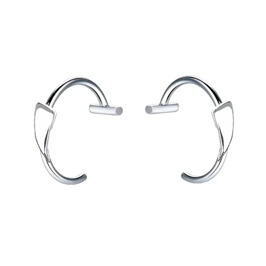 2PCS Trendy 10mm Stainless Steel Punk Clip on Fake Piercing Nose Wrap Lip