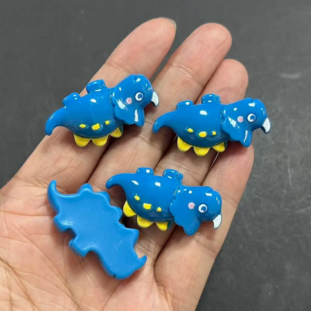 10pcs Macaron Color Skull Bow Skeleton Resin Handmade