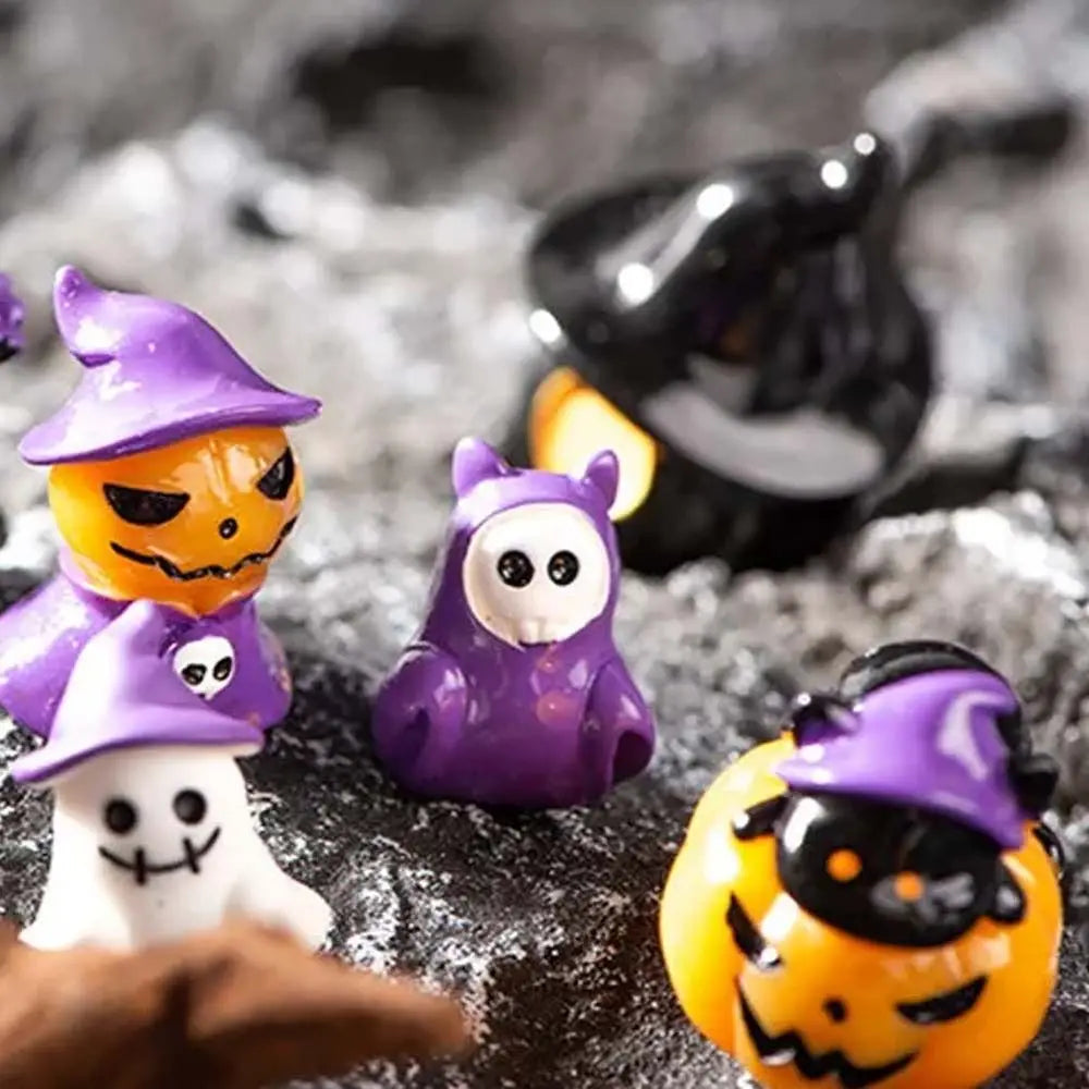 Cartoon Halloween Pumpkin Skeleton Figurines 3D Mummy