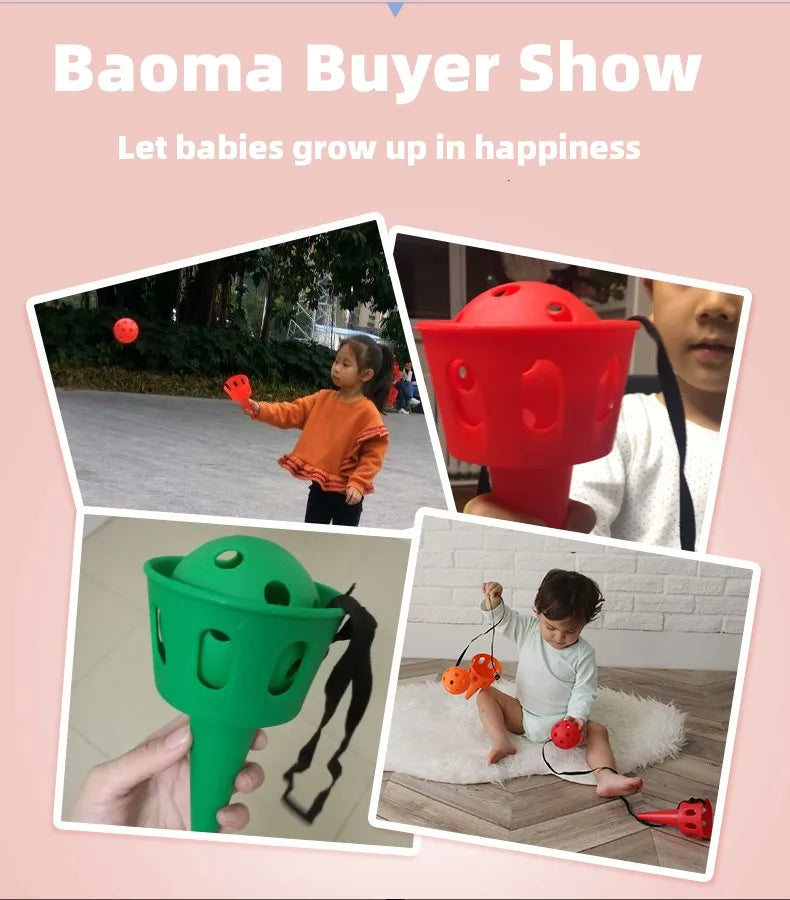 Throwing Catching Game Set Receiving Ball Sensor Trainer Outdoor Toy Children