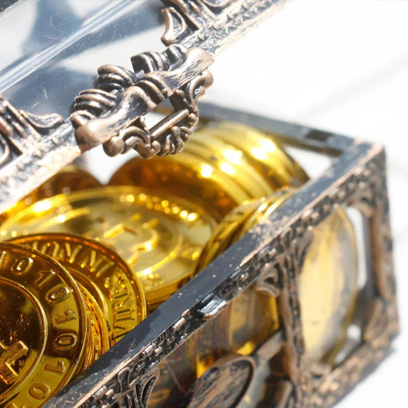 1Plastic Transparent Pirate Treasure Box Crystal Gem