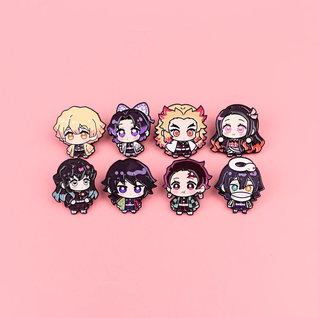 Anime Figure Enamel Pin Cartoon Character Badges Backpack Women's Brooches