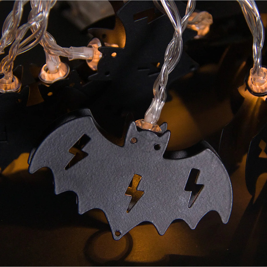 1.5m 10LED Horror Black Crow Bat LED Lights Halloween Party String Fairy Lights
