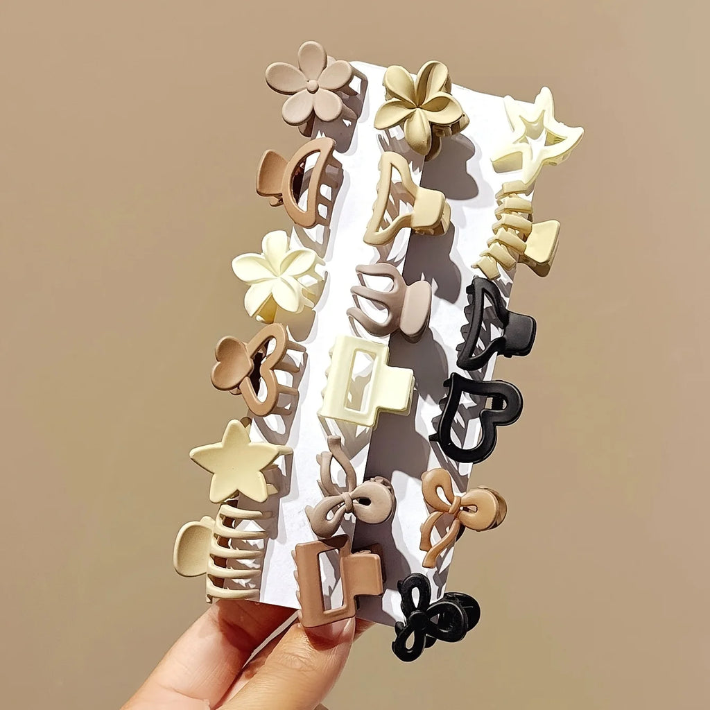 5 10 20 30pcs Beige Mixed Pack Small Clips Cute Girl Accessories Daily Use
