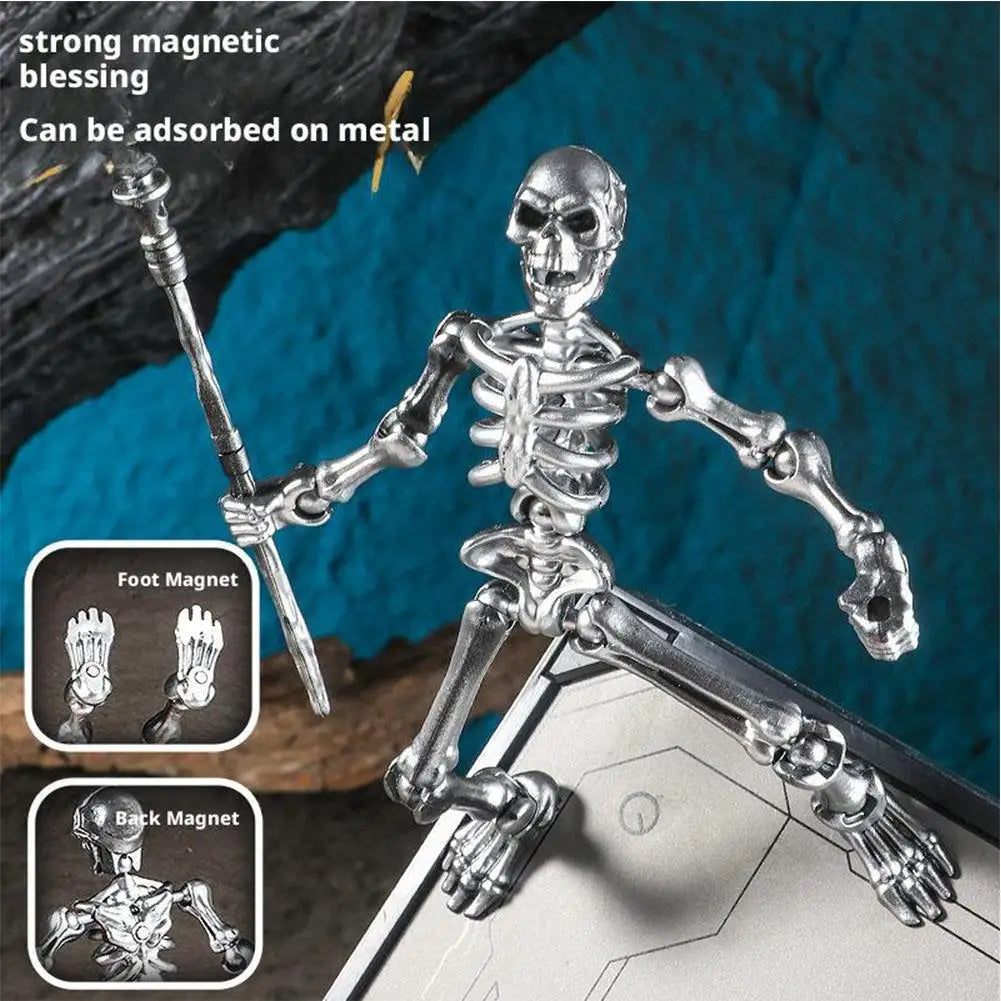 Spooky Halloween Magnetic Skeleton Posable