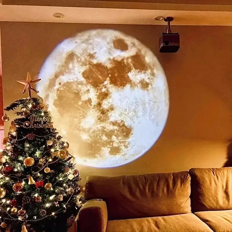 USB Ceiling Moon Earth Projection Atmosphere Light Starry Sky Lamp Bedroom