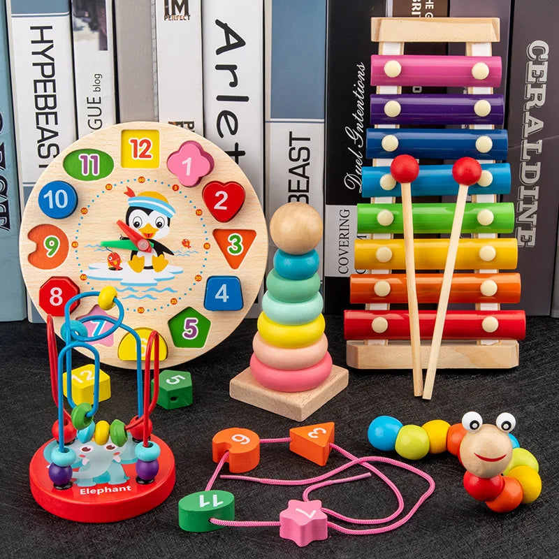 Montessori Baby Toys 3D Wooden Puzzles