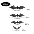 Halloween Bats Decorations 3D Pvc Bat Wall Black Bats Wall Stickers