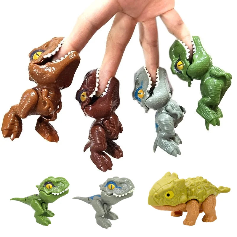 Jurassic Finger Dinosaur Triceratops Tyrannosaurus Model Toys Kids Creative