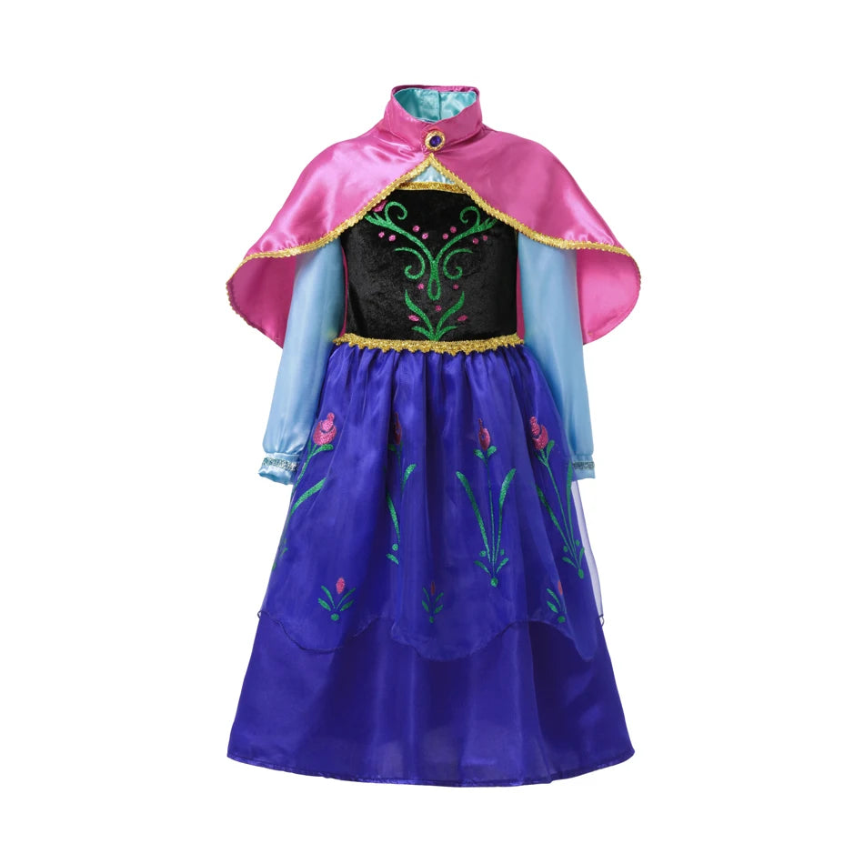 Elsa Anna Princess Costume Girls Frozen Style