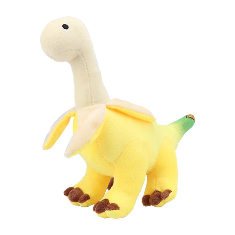 Cute Peeled Banana Brontosaurus Plush Toys Soft Stuffed Dragon Animals Kawaii