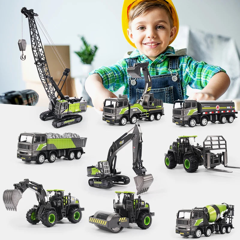 1 50 Model Car Bulldozer Truck Excavator Crane Forklift Construction Engineering