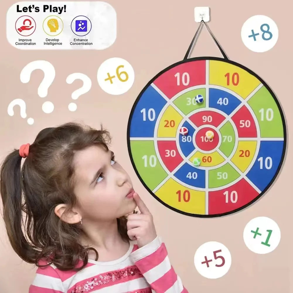 Sticky Ball Dart Board Family Game Educational Indoor