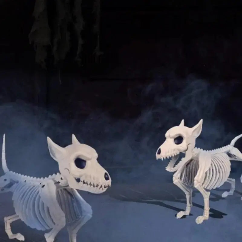 Creative Little Wolf Skeleton Halloween Decoration Animal Bone Prop Indoor